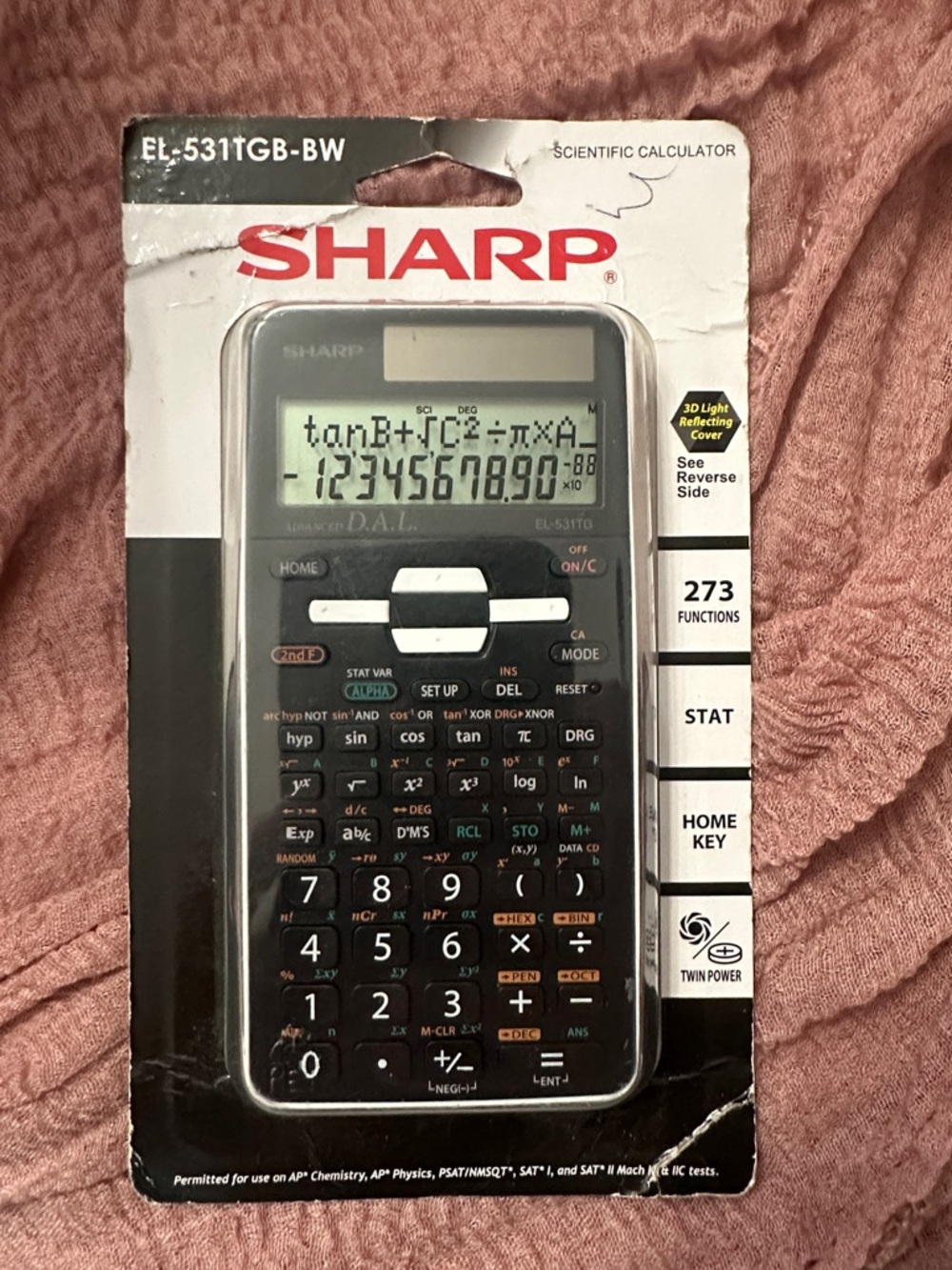 Sharp EL-531TGB-BW Scientific Calculator – Black